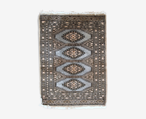 Tapis Ouzbek Bukhara fait main 60 x 90cm 1960
