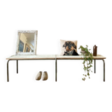 Ancien banc d’école patiné