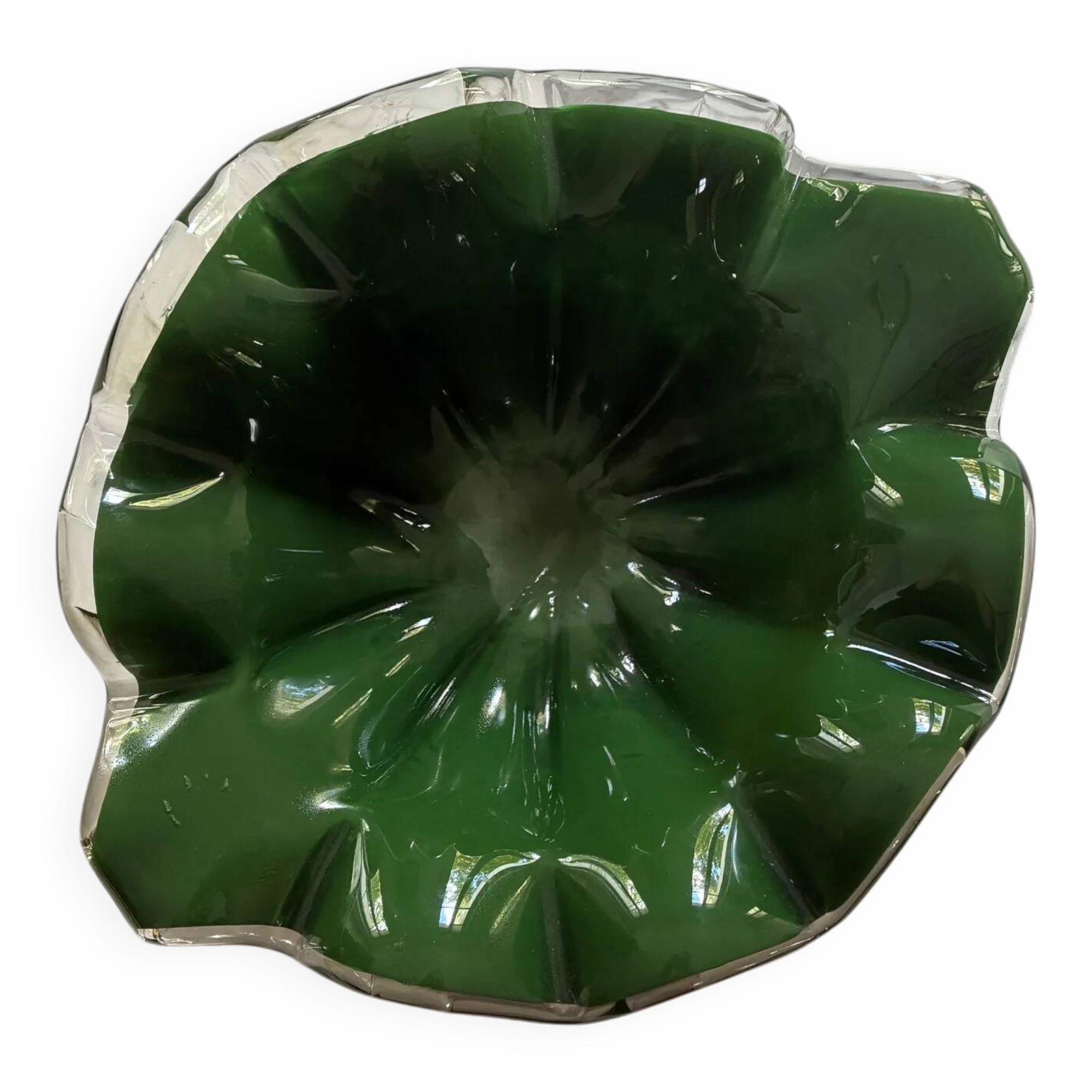 Vide-poche "Mouchoir" en cristal de Murano - 1970.