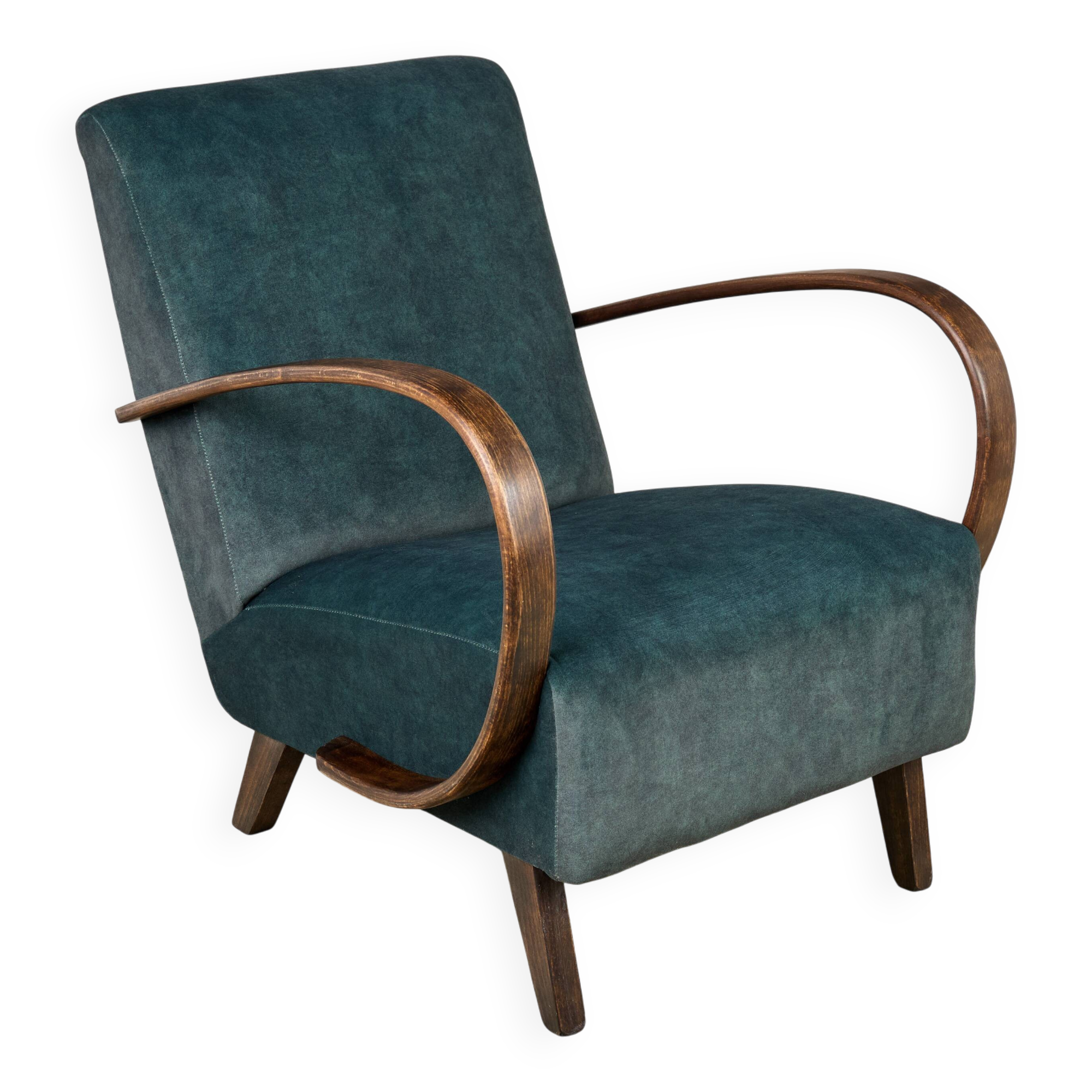Fauteuil H 410 conçu par Jindrich Halabala, Tchécoslovaquie