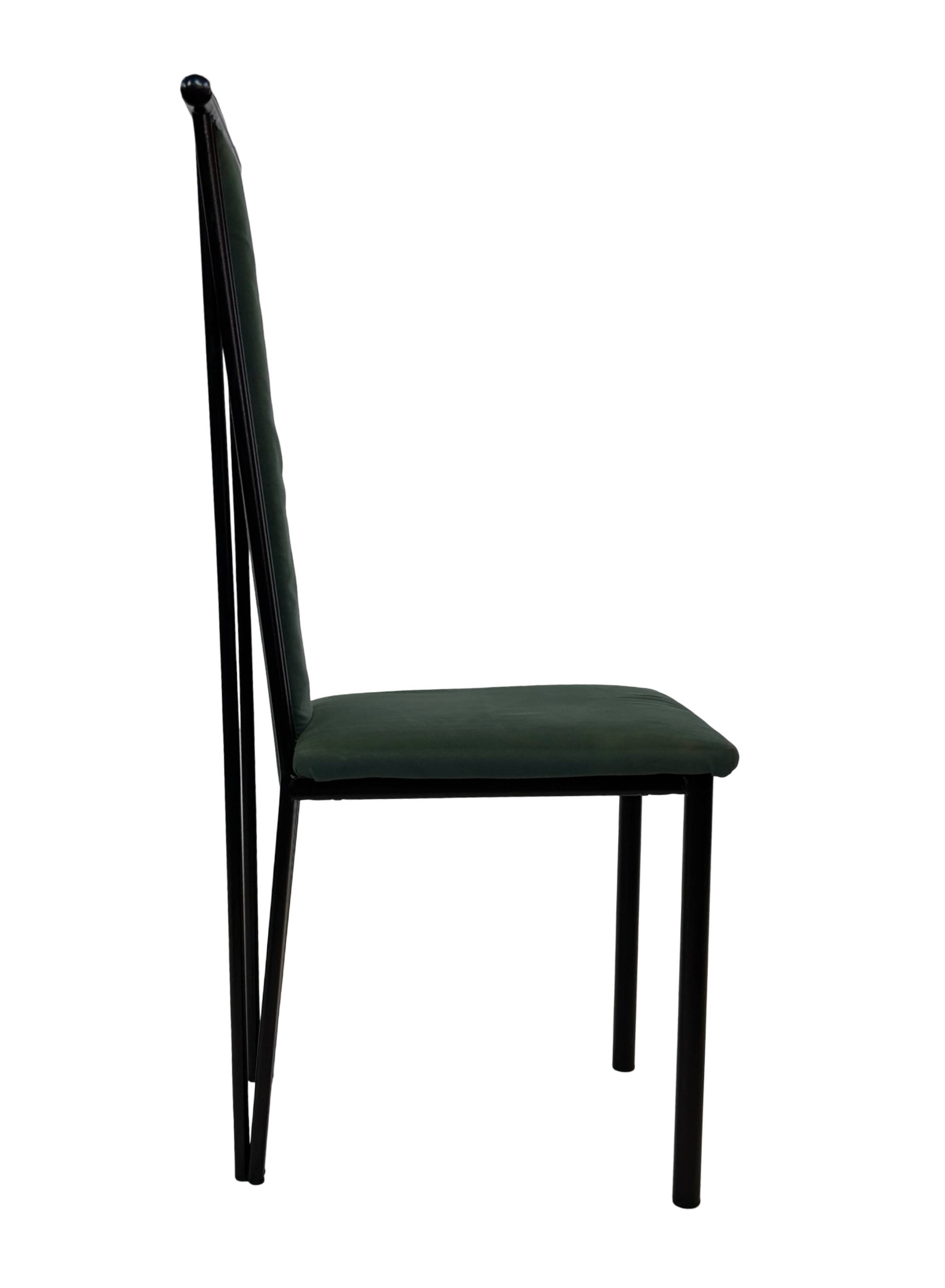 Vintage dining chairs modern design 80's set of four
