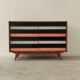 U-453 pink chest of drawers with 8 drawers by Jiri Jiroutek for Interier Praha 1960