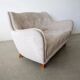Grey velvet buttoned sofa by Levi's Mobelafarr