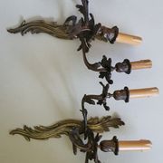 Pair of Louis XV bronze wall lamps