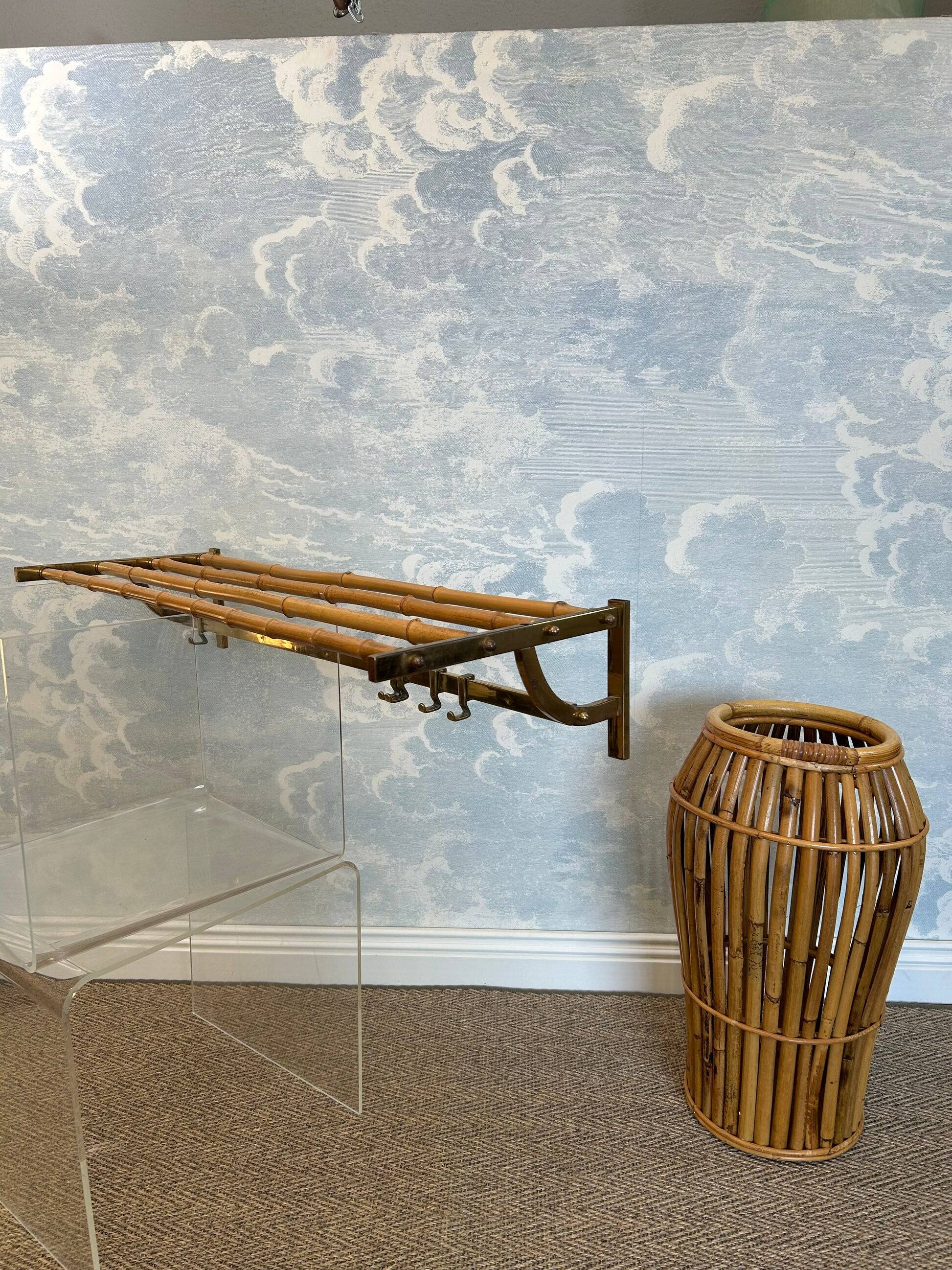 Bamboo umbrella stand attributed to Franco Albini for Bonacina, Italy, 1950s.