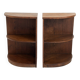 Pair of vintage 1950s corner side tables.