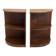 Pair of vintage 1950s corner side tables.