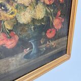 Painting, oil on canvas, Pair of Large Still Lifes with Flowers