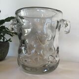 Crystal champagne bucket. Crystal of French Island.  Design and modern.  1960s