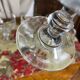 Six glass champagne or dessert glasses, Seca