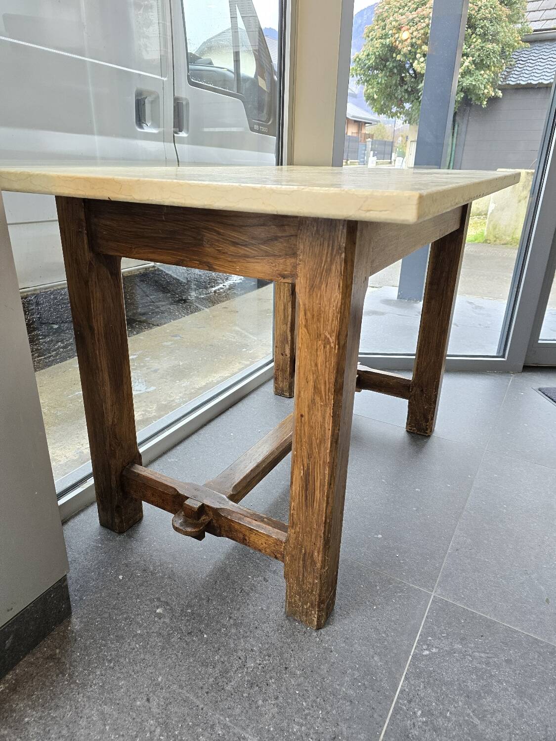 Small farm table with granite top
