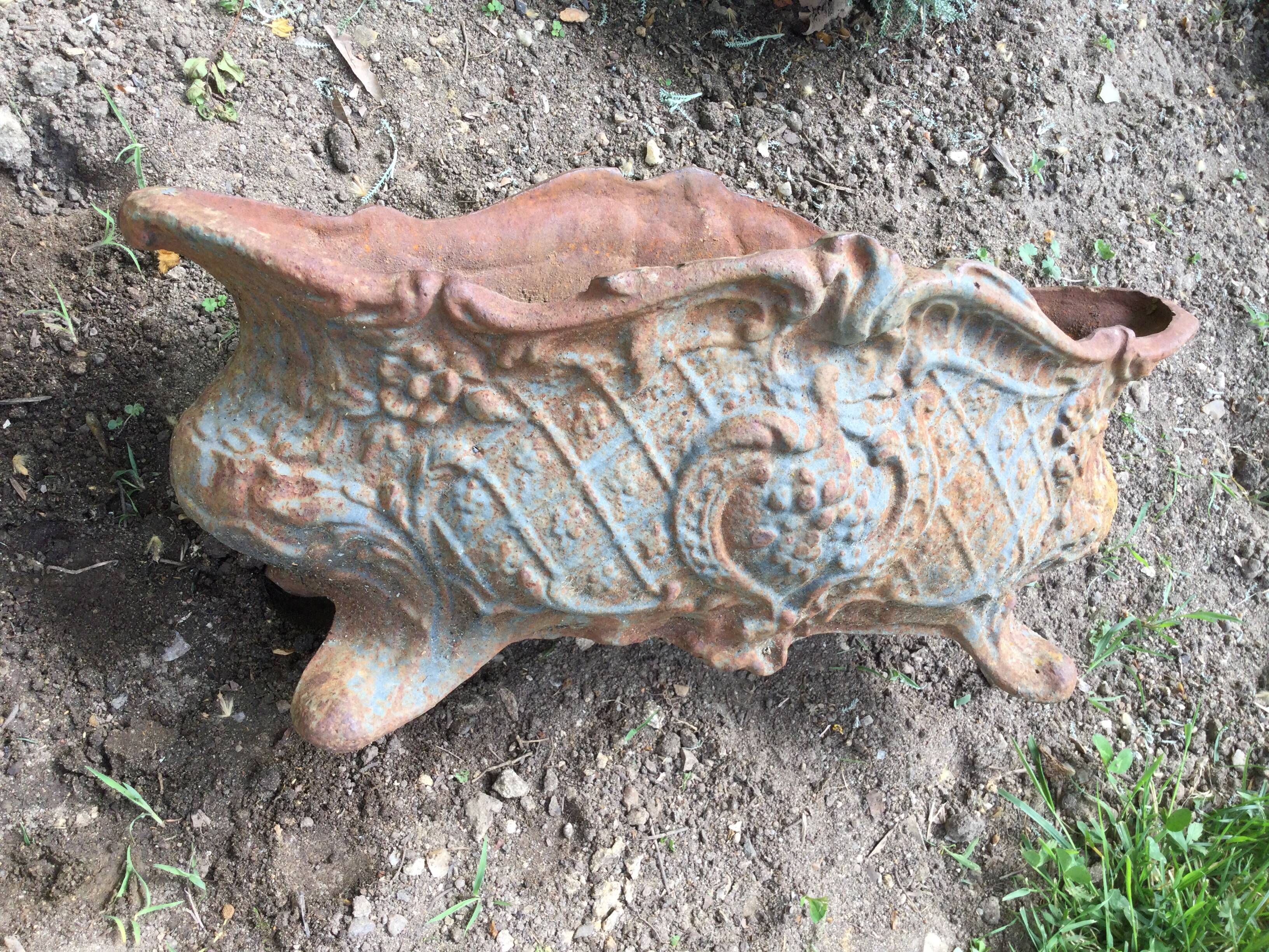 Antique cast iron planter