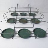 Set of vintage wire metal planters