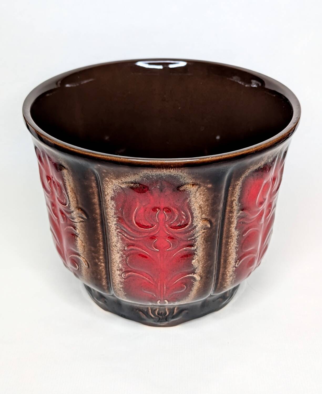 Large vintage fat lava west germany plant pot