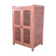 Ancient Burmese teak tribal pantry with original pink patina