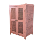 Ancient Burmese teak tribal pantry with original pink patina
