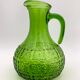 Vintage glass pitcher, chlorophyll green, Italy - 1960s-1970s.
