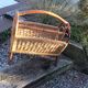 Magazine holder in rattan and braided wicker / vintage 60s-70s