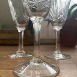 Verres à liqueur cristal taillé