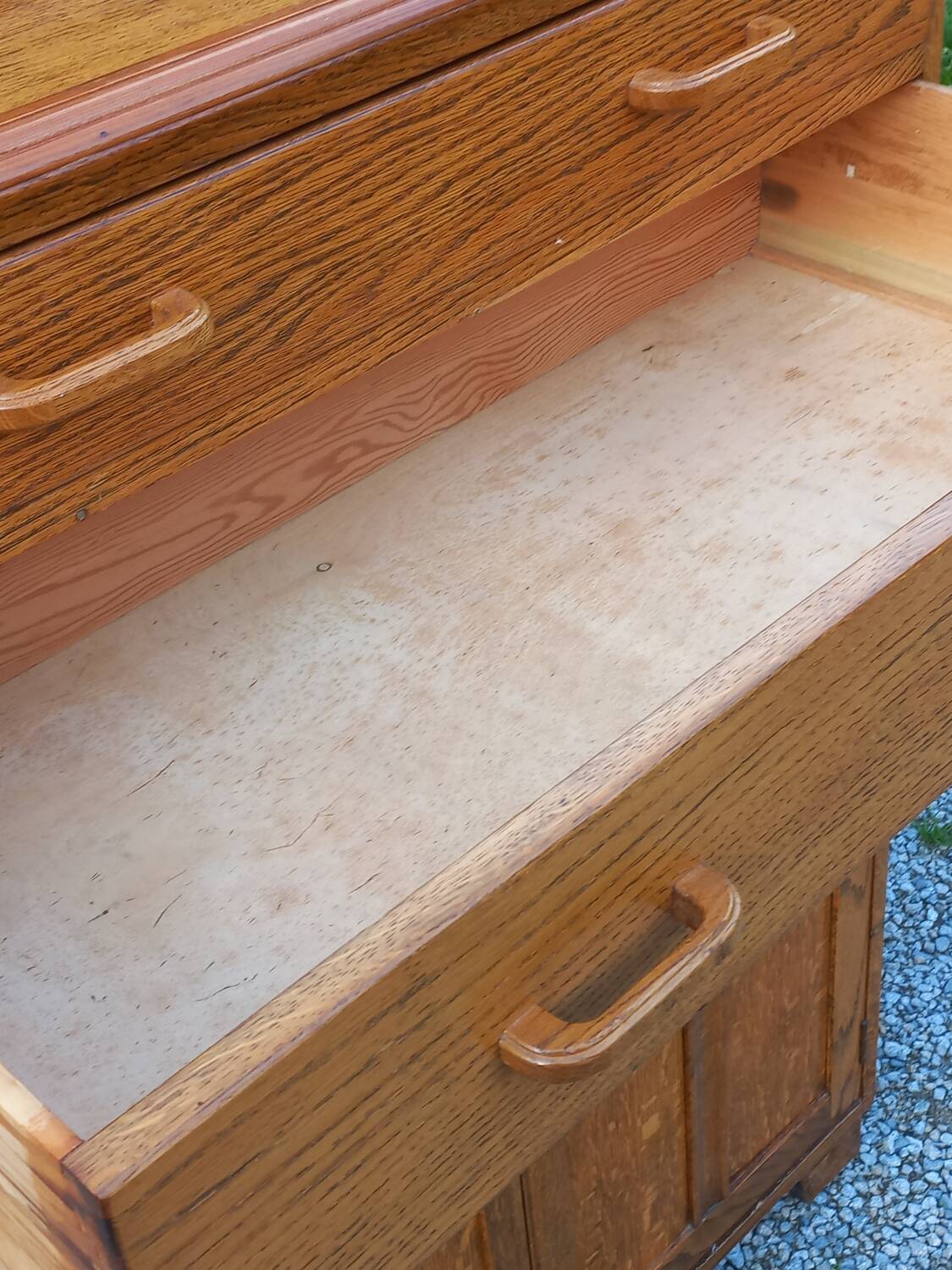 Parisian sideboard 2 doors 2 drawers at support height in oak