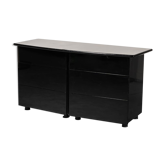 Commode en bois laqué noir des années 70