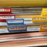 COLUMBIA - suitcase vintage 50/60s yellow metal Binder