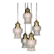 Mid-century glass cascade chandelier, Italy, 1970s.