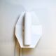 Geometric Sculptural Wall Lamp In White By Dijkstra Lampen, The Netherlands, 1980S
