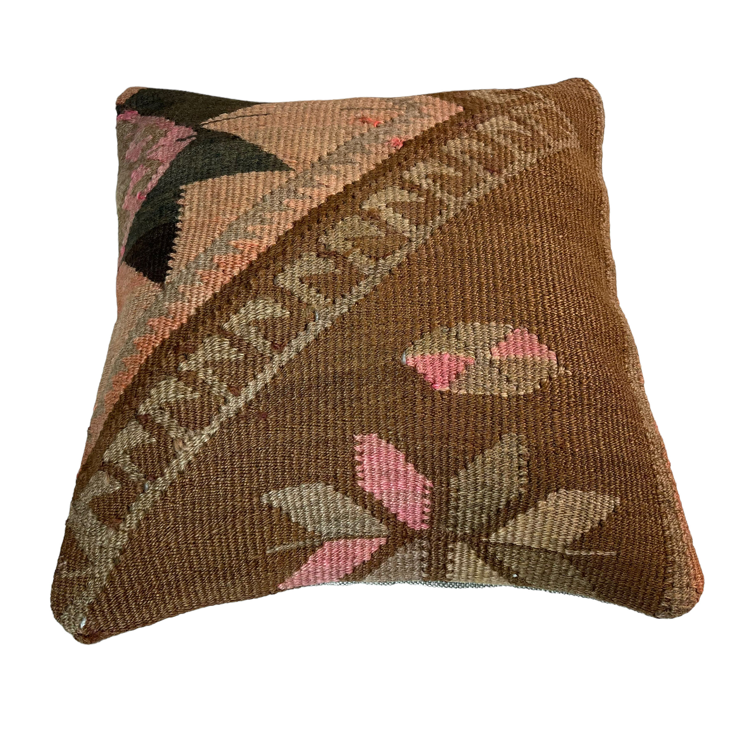 Vintage turkish kilim cushion cover, 40 x 40 cm