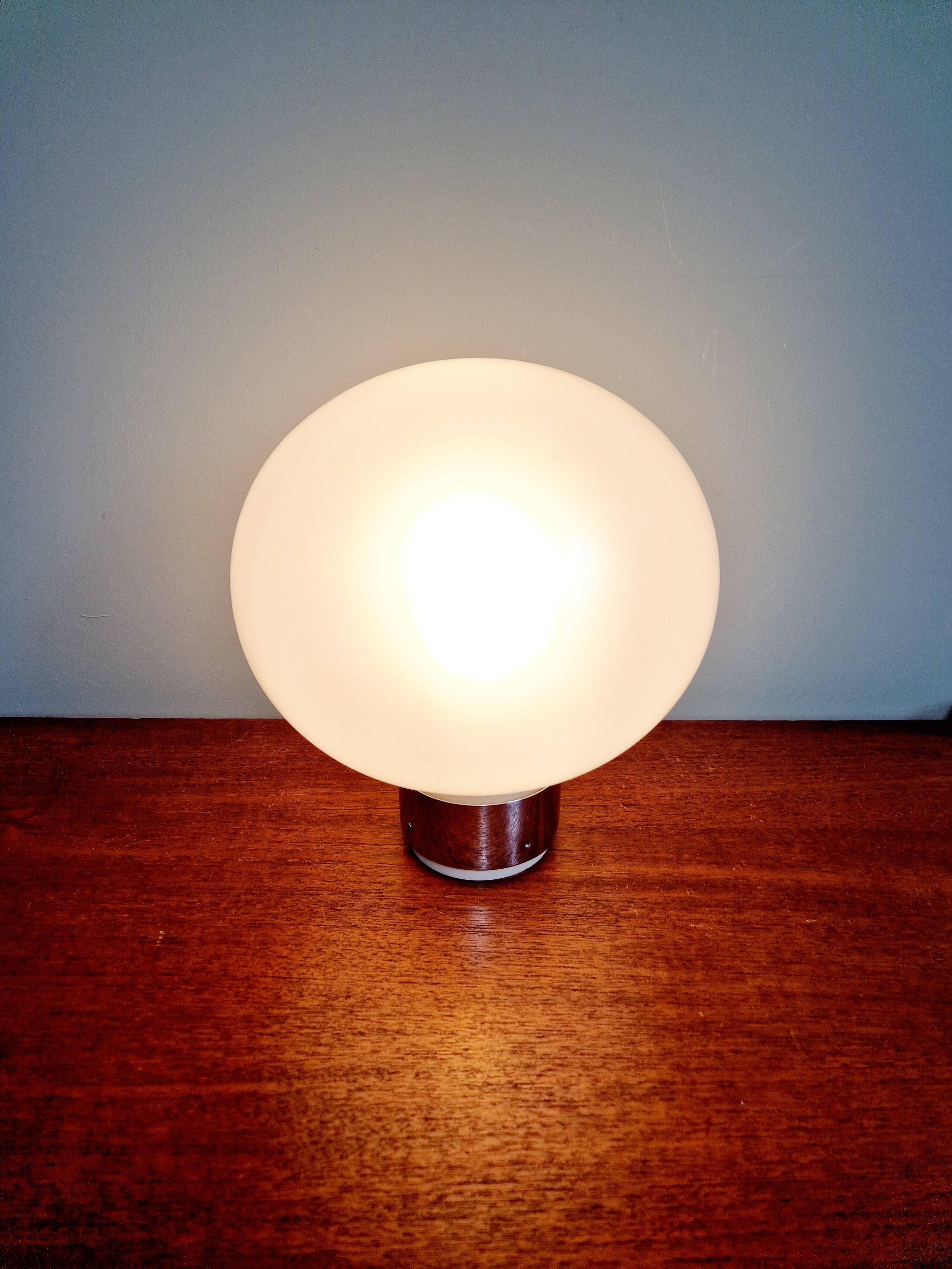 Opal glass ceiling/wall light, design Motoko Ishii, 1970