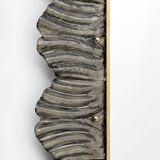 Mid-Century Modern Italian Brass and Leaves Murano Glass Wall Mirror