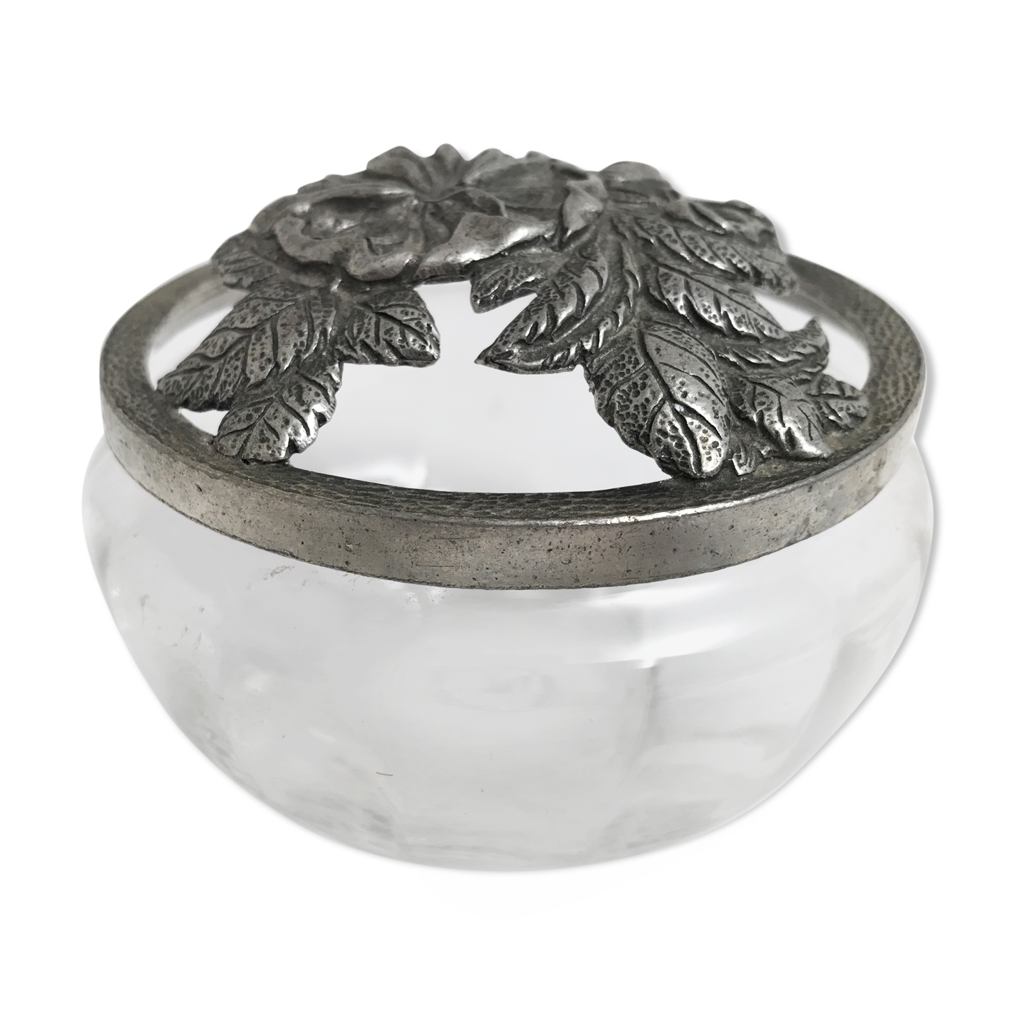 Small empty candy pocket pocket glass tin lid