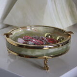 Brass onyx ashtray