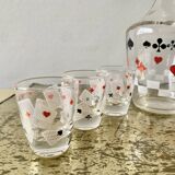 Vintage card game liquor service