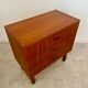 Small chest of drawers or bedside table in teak, Scandinavian design from the 70s vintage