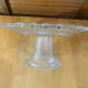 Masserini barocco cake dish cut glass moulded bead row vintage