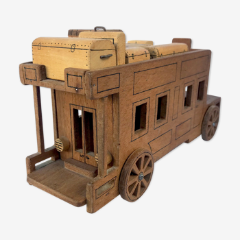 Handmade wooden bus