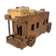 Handmade wooden bus