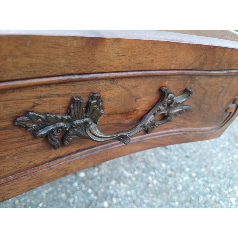 19th century walnut chest of drawers with 3 drawers