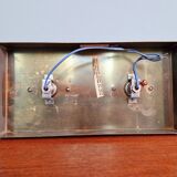 Double wall light in brass and glass, Space Age style, Cosack, 1970