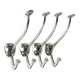 Up to 4 Adolf Loos Art Nouveau Nickel Brass Wall Hooks Café Capua Vienna