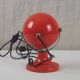 Vintage red “metal” ball lamp