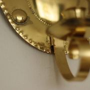 Pair of Swedish brass wall lights from the mid-century by S. Fong.