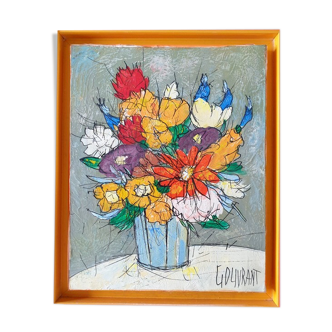 Gérard Gouvrant (born in 1946) - Oil on canvas - Bouquet d'été