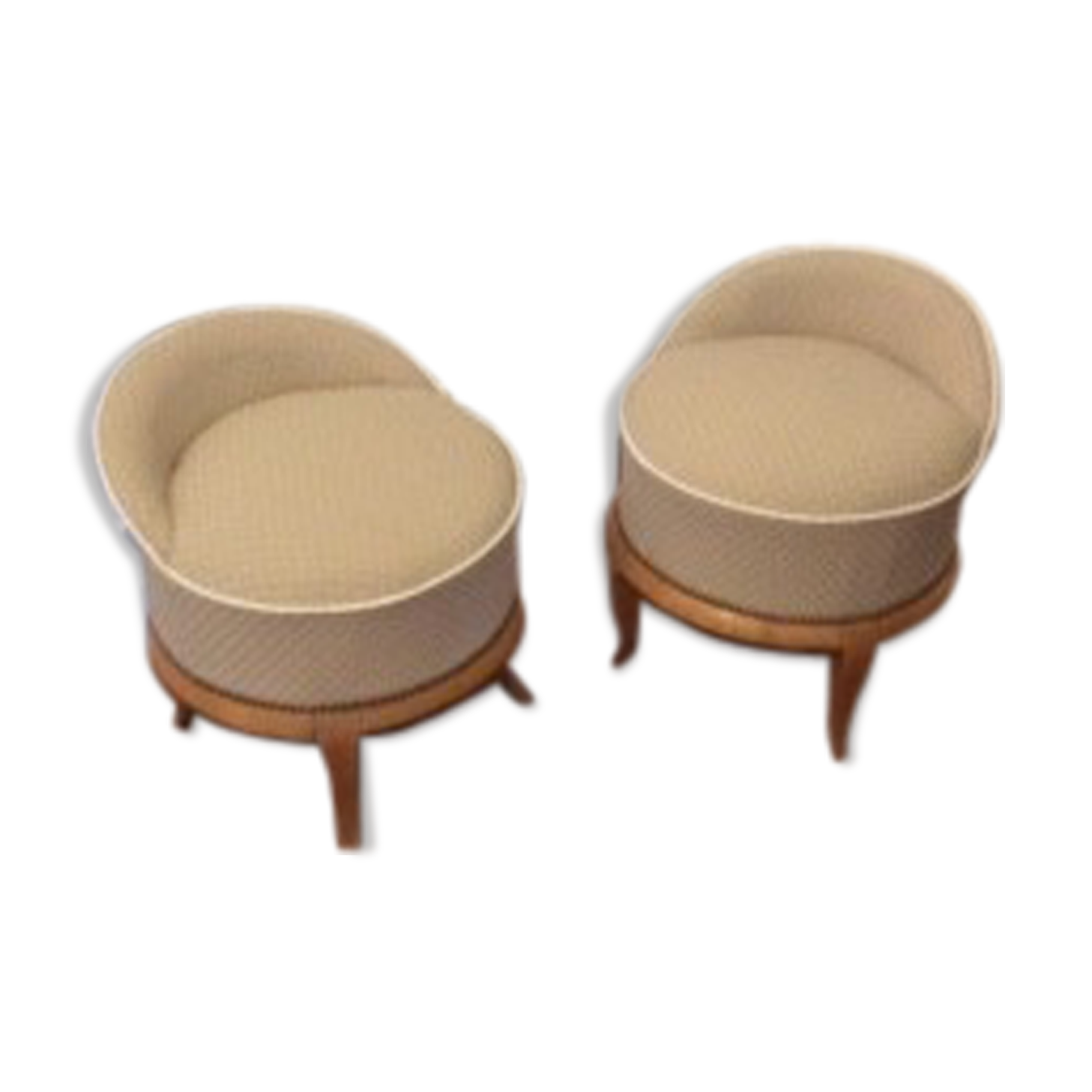 Pair of poufs/dressing stools