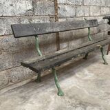 Former early 20th cast iron garden bench