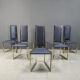 Vintage brass dining chairs set of 6 - 1970s