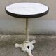 Old marble round bistro table