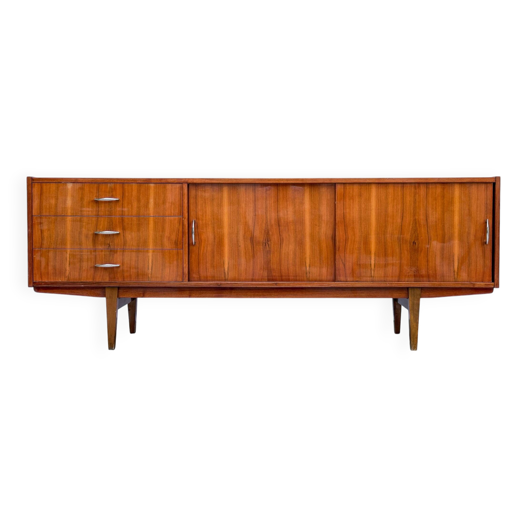 Enfilade Violetta polonaise en acajou, années 60-70