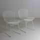 Ensemble de 7 chaises en fil de fer laqué blanc par Harry Bertoia pour Knoll, années 1970